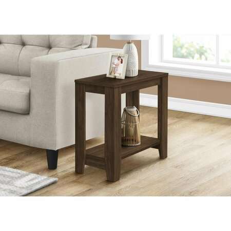 DAPHNES DINNETTE 22 in. Dark Walnut Accent End Table DA3076423